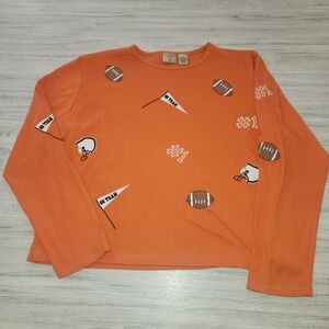 Mountain Lake Tennessee Volunteer's Orange Blouse Size Xl C3